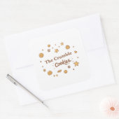 Gezellige koekjeslekkernijen vierkante sticker (Envelop)