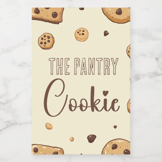 Gezellige koekjeslekkernijen wijn etiket (Enkel label)