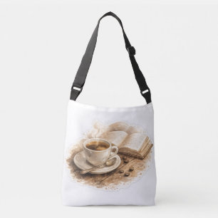 "Gezellige koffie- en boeken crossbody tas Vinta