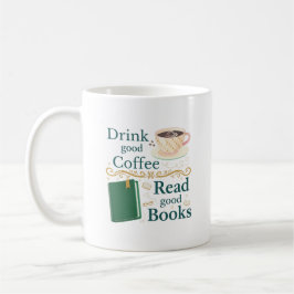 Gezellige koffie- en boekenliefhebber Vintage cita Koffiemok