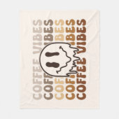 Gezellige koffie fleece deken (Voorkant)