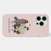 Gezellige Koffie & Liefde: Perfecte Blend voor Uw  iPhone Hoesje (Achterkant horizontaal)