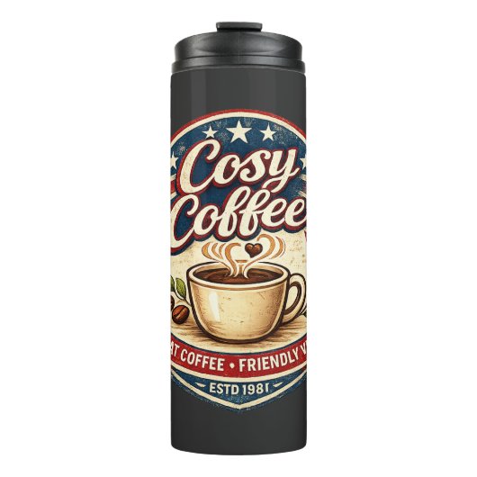 Gezellige Koffie Thermosbeker (Voorkant)