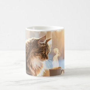 Gezellige koffiekat-mok voor kattenliefhebbers koffiemok