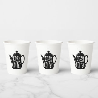 Gezellige koffiemok papieren bekers