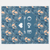 Gezellige koppels, harten en regenwoudbladeren fleece deken (Voorkant (Horizontaal))