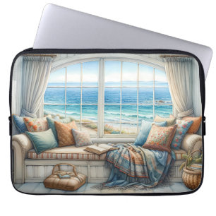 Gezellige Kustbank Cottagecore Laptop Sleeve