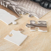 Gezellige Labrador Retriever Hond Kerstmis Puppy Legpuzzel (Zijkant)