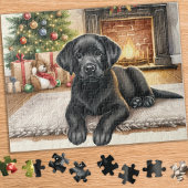 Gezellige Labrador Retriever Puppy Hondenkerst Legpuzzel
