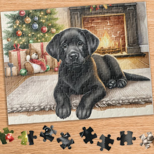 Gezellige Labrador Retriever Puppy Hondenkerst Legpuzzel