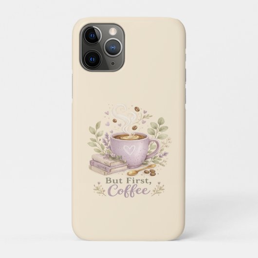 Gezellige Lavendel Waterverf Koffie Case-Mate iPhone Case (Achterkant)