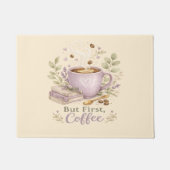 Gezellige Lavendel Waterverf Koffie Deurmat (Voorkant)