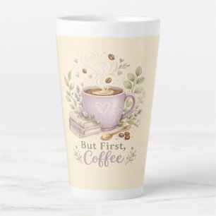 Gezellige Lavendel Waterverf Koffie Latte Mok