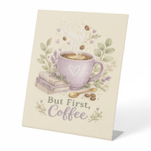 Gezellige Lavendel Waterverf Koffie