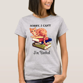 Gezellige Leescat - Ik ben volgeboekt T-shirt