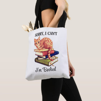 Gezellige Leescat - Ik ben volgeboekt Tote Bag