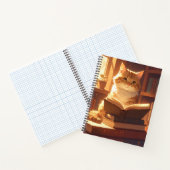 Gezellige Leeskat Notitieboek (Binnen)