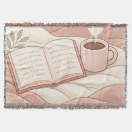 Gezellige Leesmijmering - Koffie en Boekliefhebber Deken