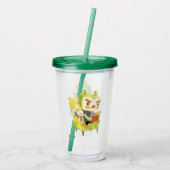 Gezellige leestijd met huisdier acryl drinkbeker (Achterkant)