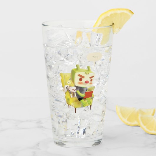 Gezellige leestijd met huisdier glas (Achterkant ijs)