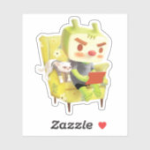 Gezellige leestijd met huisdier sticker (Vel)