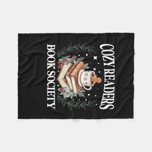 Gezellige lezers Boekenmaatschappij Boekachtige ke Fleece Deken (Voorkant (Horizontaal))