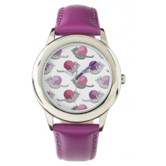Gezellige lieve katten spelen met ballen horloge