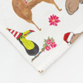 Gezellige Llama Alpaca Capybara met de hand geïllu Fleece Deken (Hoek)