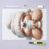 Gezellige luie seizoensgebonden latte koffie tissuepapier (Craft)