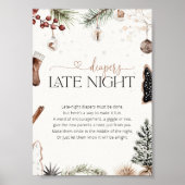 Gezellige luiers Late Night Baby shower Poster (Voorkant)