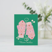 Gezellige mandala's wanten briefkaart (Staand voorkant)