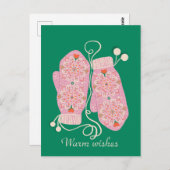 Gezellige mandala's wanten briefkaart (Voorkant / Achterkant)