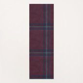 Gezellige Maroon Plaid en Swiss Dot Yogamat (Voorkant)