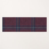 Gezellige Maroon Plaid en Swiss Dot Yogamat (Voorkant (horizontaal))