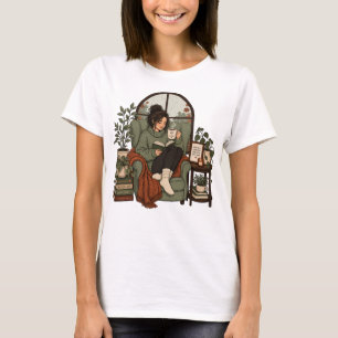 Gezellige Meisjeskoffie Boeken Regenachtige Dagen  T-shirt