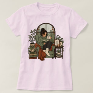 Gezellige Meisjeskoffie Boeken Regenachtige Dagen  T-shirt