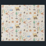 Gezellige Melancholische Herfstweekend Cadeaupapier<br><div class="desc">Kus je lekker op met deze gezellige herfst handgetekende esthetiek! Dit patroon bevat warme,  thuisblijver activiteiten voor een herfstweekend.</div>