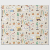 Gezellige Melancholische Herfstweekend Cadeaupapier (Vlak)