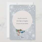 Gezellige Mice Tea Party Kerstmis Feestdagenkaart (Achterkant)