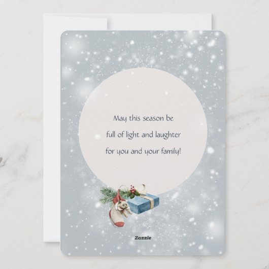 Gezellige Mice Tea Party Kerstmis Feestdagenkaart (Achterkant)