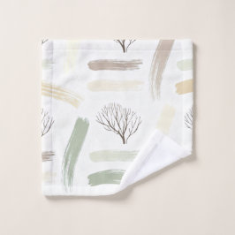 Gezellige Minimale Winter Esthetische Patroon Bad Handdoek