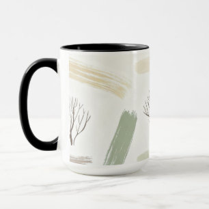 Gezellige Minimale Winter Esthetische Patroon Mok
