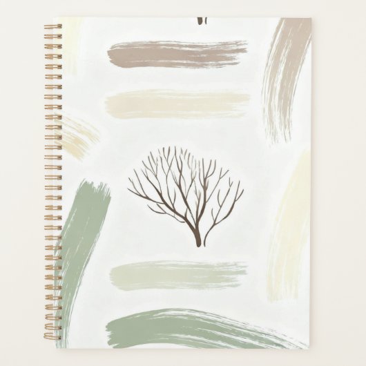 Gezellige Minimale Winter Esthetische Patroon Planner (Voorkant)