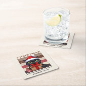 Gezellige Mocha Mousse Grappige Kat Retro Kerstmis Kartonnen Onderzetters (Insitu)