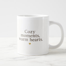 Gezellige Momenten, Warme Harten | Minimalistische Grote Koffiekop