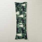 Gezellige Moose en Pines Forest Green Lichaamskussen (Voorkant Verticaal)