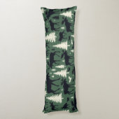 Gezellige Moose en Pines Forest Green Lichaamskussen (Achterkant (Verticaal))