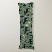 Gezellige Moose en Pines Forest Green Lichaamskussen (Voorkant Verticaal)