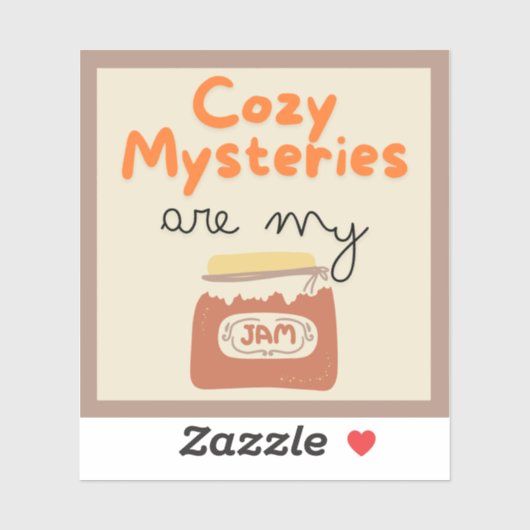 Gezellige mysteries zijn mijn jam vinyl Sticker (Vel)