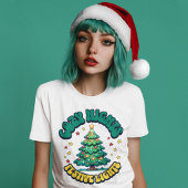Gezellige nachten, feestelijke lichten kerstboom Tri-Blend shirt